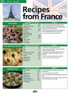 Couverture du livre « Recipes from France » de  aux éditions Aedis