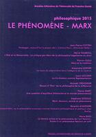 Couverture du livre « Philosophique 2015. le phenomene - marx » de Louis Ucciani aux éditions Pu De Franche Comte