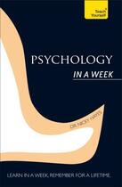 Couverture du livre « Psychology In A Week: Teach Yourself » de Hayes Nicky aux éditions Hodder And Stoughton Digital