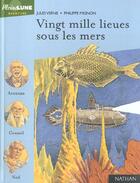 Couverture du livre « Vingt Mille Lieues Sous Les Mers » de Jules Verne et Philippe Mignon aux éditions Nathan