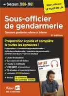 Couverture du livre « Sous-officier de gendarmerie ; concours (édition 2020/2021) » de  aux éditions Vuibert