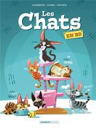 Couverture du livre « Les chats en BD » de Christophe Cazenove et Flora et Stephane Escapa aux éditions Bamboo