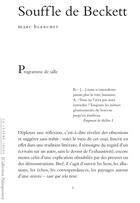 Couverture du livre « Souffle de Beckett » de Marc Blanchet aux éditions Lettre Volee