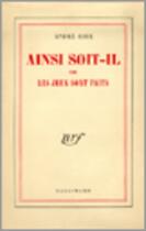 Couverture du livre « Ainsi soit-il ou les jeux sont faits » de André Gide aux éditions Gallimard