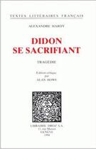 Couverture du livre « Didon se sacrifiant » de Alexandre Hardy aux éditions Droz