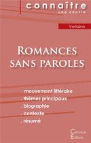 Couverture du livre « Romances sans paroles, de Verlaine » de  aux éditions Editions Du Cenacle
