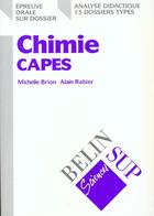 Couverture du livre « Chimie capes » de Brion aux éditions Belin