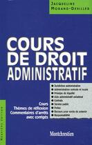 Couverture du livre « COURS DE DROIT ADMINISTRATIF (9e édition) » de Morand-Deviller Jacq aux éditions Lgdj