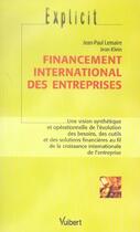 Couverture du livre « Financement international des entreprises » de Lemaire J.P. aux éditions Vuibert
