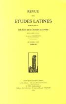 Couverture du livre « Etudes latines t.90 (édition 2012) » de  aux éditions Revue Des Etudes Latines