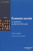 Couverture du livre « La solidarité au défi de l'efficacité (3e édition) » de Jeantet/Thierry aux éditions Documentation Francaise