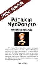 Couverture du livre « Personnes disparues » de Patricia Macdonald aux éditions Albin Michel