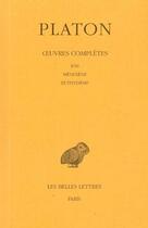 Couverture du livre « Oeuvres complètes Tome 5 ; 1ère partie » de Platon aux éditions Belles Lettres
