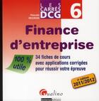 Couverture du livre « Finance d'entreprise ; édition 2011/2012 » de Pascale Recroix aux éditions Gualino