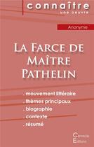 Couverture du livre « La farce de maître Pathelin ; auteur anonyme » de  aux éditions Editions Du Cenacle