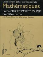 Couverture du livre « Mathematiques 1ere periode : prepa mp/pc/psi pilon 1009 » de Tissier aux éditions Vuibert