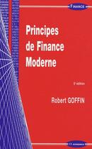 Couverture du livre « Principes de finance moderne » de Robert Goffin aux éditions Economica