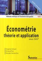 Couverture du livre « Économétrie, théorie et application » de Virginie Delsart et Arnaud Rys et Nicolas Vaneecloo aux éditions Pu Du Septentrion