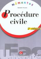 Couverture du livre « Memento procedure civile » de Natalie Fricero aux éditions Gualino