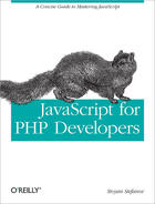 Couverture du livre « JavaScript for PHP Developers » de Stefanov Stoyan aux éditions O`reilly Media