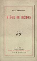 Couverture du livre « Piege du demon » de Mazeline Guy aux éditions Gallimard (patrimoine Numerise)