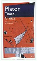 Couverture du livre « Timee - critias » de Platon aux éditions Flammarion