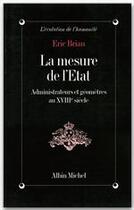 Couverture du livre « La mesure de l'Etat » de Eric Brian aux éditions Albin Michel