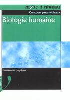 Couverture du livre « Biologie humaine » de Emmanuelle Pouydebat aux éditions Vuibert