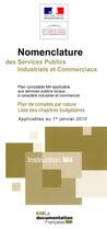 Couverture du livre « Nomenclature des services publics industriels et commerciaux ; plan comptable M4 » de  aux éditions Documentation Francaise