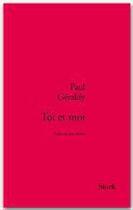 Couverture du livre « TOI ET MOI » de Paul Géraldy aux éditions Stock