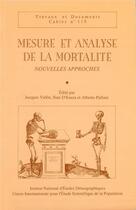 Couverture du livre « Mesure et analyse de la mortalité : Nouvelles approches » de Stan D'Souza et Alberto Palloni aux éditions Ined