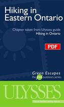 Couverture du livre « Hiking in Eastern Ontario » de Tracey Arial aux éditions Ulysse