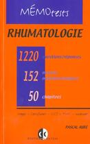 Couverture du livre « Rhumatologie memo test » de Aure aux éditions Estem