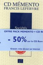 Couverture du livre « Pack sociétés commerciales 2007 ; mémento + cd rom » de  aux éditions Lefebvre
