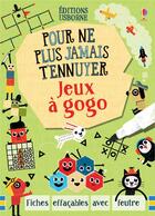 Couverture du livre « Jeux avec papier et crayon - pour ne plus jamais t'ennuyer - fiches » de Lucy Beckett-Bowman aux éditions Usborne