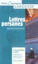 Couverture du livre « Lettres persanes » de Montesquieu aux éditions Larousse