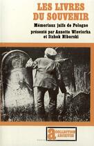 Couverture du livre « Les livres du souvenir - memoriaux juifs de pologne » de Niborski/Wieviorka aux éditions Gallimard
