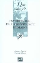 Couverture du livre « Psychologie de la ressource humaine » de Aubret Jacques / Gil aux éditions Que Sais-je ?