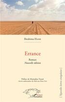 Couverture du livre « Errance » de Ibrahima Hane aux éditions L'harmattan