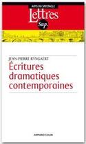 Couverture du livre « Écritures dramatiques contemporaines (2e édition) » de Jean-Pierre Ryngaert aux éditions Armand Colin