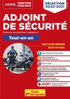 Couverture du livre « Adjoint de sécurité ; épreuve de sélection (édition 2020/2021) » de Francois Lavedan aux éditions Vuibert