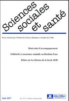 Couverture du livre « Revue sciences sociales et sante vol 35 n2 juin 2017 » de Marcis Le/Pierret/Bo aux éditions John Libbey