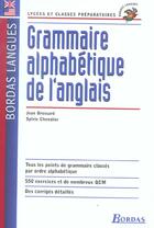 Couverture du livre « Grammaire alpha anglais » de Brossard/Chevalier aux éditions Bordas