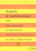 Couverture du livre « Annales de mathematiques 2001 - voie e » de Stephane Preteseille aux éditions Belin Education