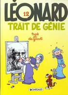 Couverture du livre « Léonard T.12 ; trait de génie » de Bob De Groot et Turk aux éditions Lombard