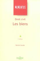 Couverture du livre « Droit Civil ; Les Biens » de Patrick Courbe aux éditions Dalloz