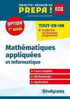 Couverture du livre « Mathématiques appliquées - informatique, 1re année » de Bruno Grebille aux éditions Studyrama