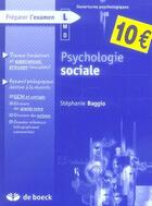 Couverture du livre « Psychologie sociale » de Baggio aux éditions De Boeck