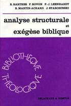 Couverture du livre « Analyse structurale et exegese biblique - essais d'interpretation » de  aux éditions Labor Et Fides