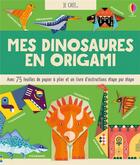 Couverture du livre « Mes dinosaures en origami » de Lucy Beckett-Bowman aux éditions Usborne